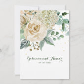 Islamic Wedding Bismillah Elegant Floral Roos Kaart (Achterkant)