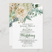 Islamic Wedding Bismillah Elegant Floral Roos Kaart (Voorkant / Achterkant)