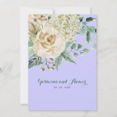 Islamic Wedding Bismillah Elegant Paars Roos Kaart (Achterkant)