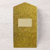 Islamic WEDDING NIKAH WALLIMAH Gold Red  All In One Uitnodiging (Buitenkant)