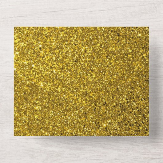 Islamic WEDDING NIKAH WALLIMAH Gold Red  All In One Uitnodiging (Achterkant)