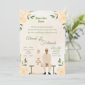 Islamic Wedding Save the Date | Modern Desing (Staand voorkant)
