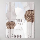 Islamic White en Roos Gold Mosque Architect Poster (Voorkant)