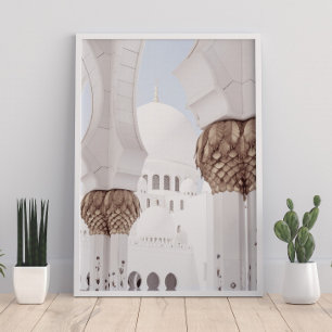 Islamic White en Roos Gold Mosque Architect Poster