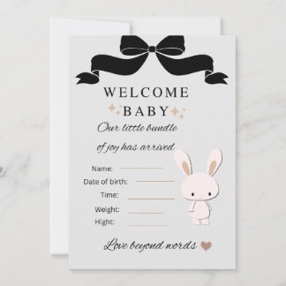 Islamische Baby Shower Statuskaart – Welkom Baby M Kaart