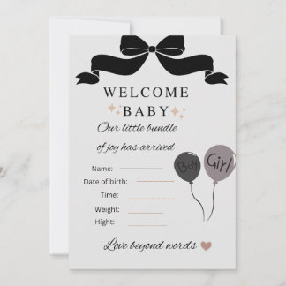 Islamische babyshowerkaart met ballonnen jongen &  kaart