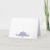 Islamitisch Arabisch blauw Bismillah Kaart (Achterkant)
