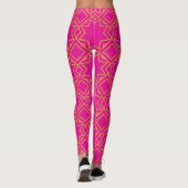 Islamitisch arabisch patroon felroze leggings (Achterkant)