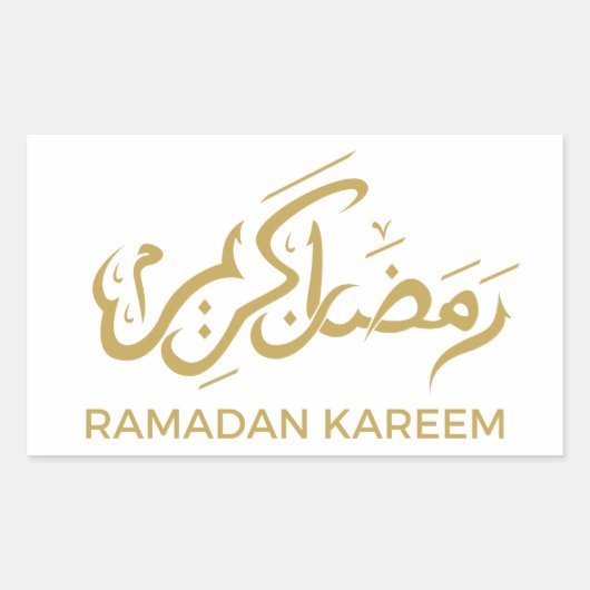 Islamitisch Arabisch Ramadan Kareem Rechthoekige Sticker (Voorkant)