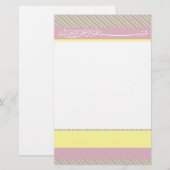 Islamitisch Bismillah papier roze geel (Voorkant / Achterkant)