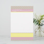 Islamitisch Bismillah papier roze geel (Staand voorkant)