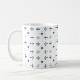 Islamitisch blauw modern naadloos patroon koffiemok