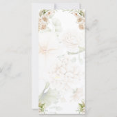 Islamitisch Bloemen Groen & Beige Bruiloft Menu (Achterkant)