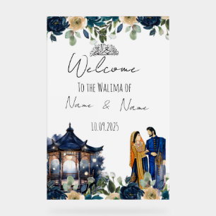 Islamitisch bloemenacryl walima teken acryl bord
