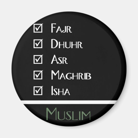 Islamitisch gebed - 5 keer per dag - Moslimdruk Magneet (Voorkant)