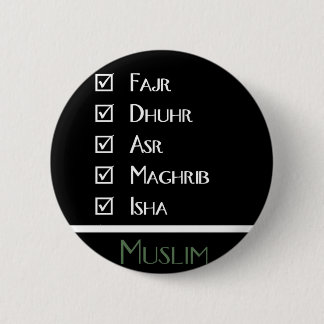 Islamitisch gebed - 5 keer per dag - Moslimdruk Ronde Button 5,7 Cm