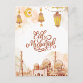 Islamitisch Gelukkig Eid Mubarak Feestdagenkaart (Voorkant)