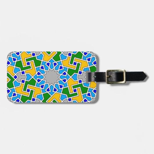 Islamitisch geometrisch bagagelabel (Voorkant horizontaal)