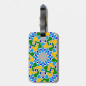 Islamitisch geometrisch bagagelabel (Achterkant verticaal)