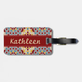 Islamitisch geometrisch bagagelabel (Achterkant horizontaal)