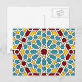 Islamitisch geometrisch briefkaart (Voorkant / Achterkant)
