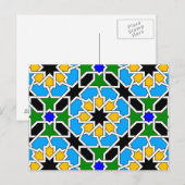 Islamitisch geometrisch briefkaart (Voorkant / Achterkant)