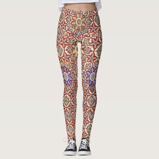 Islamitisch geometrisch en Floral ontwerp Leggings (Voorkant)