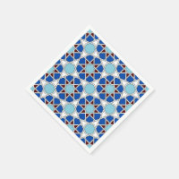 Islamitisch geometrisch Marokkaans patroon in blau