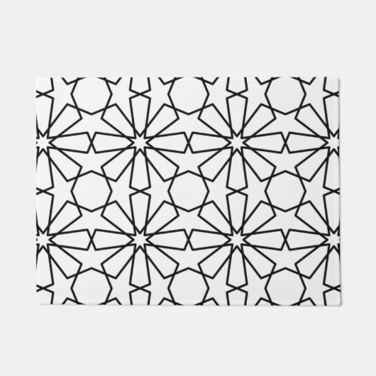 Islamitisch Geometrisch Patroon Arabisch Ontwerp Deurmat (Voorkant)