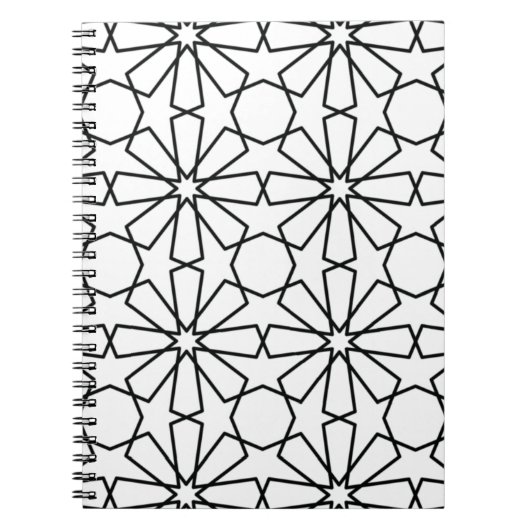 Islamitisch Geometrisch Patroon Arabisch Ontwerp Notitieboek (Voorkant)