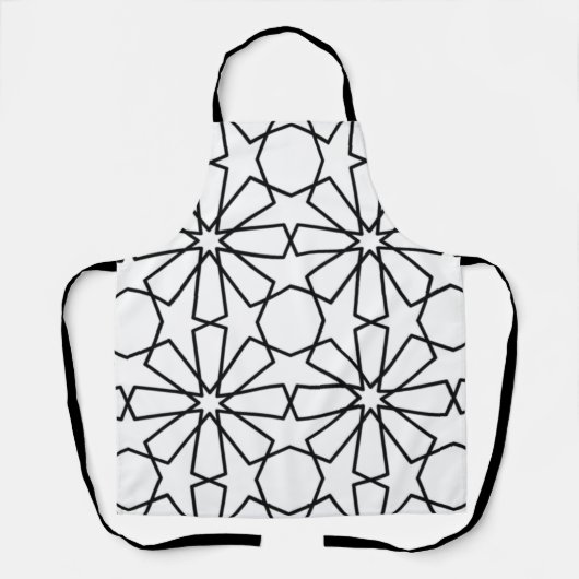 Islamitisch Geometrisch Patroon Arabisch Ontwerp Schort (Voorkant)