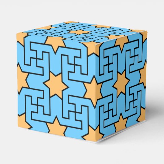 Islamitisch geometrisch patroon bedankdoosjes (Achterkant)