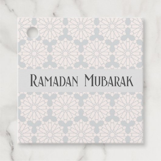 Islamitisch geometrisch patroon bedankjes labels (Voorkant)