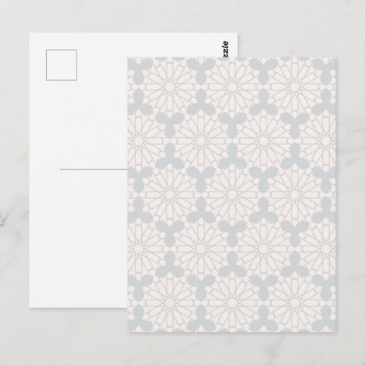 Islamitisch geometrisch patroon briefkaart (Voorkant / Achterkant)
