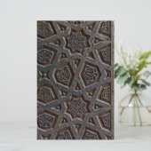 Islamitisch geometrisch patroon briefpapier (Staand voorkant)
