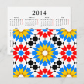 Islamitisch geometrisch patroon en briefkaart 2014 (Voorkant / Achterkant)