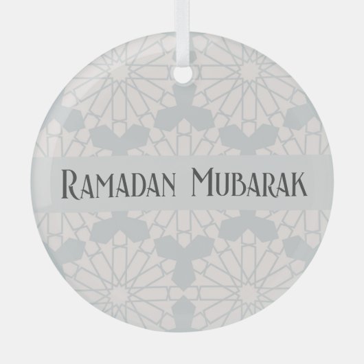 Islamitisch geometrisch patroon glas ornament (Voorkant)