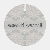 Islamitisch geometrisch patroon glas ornament (Achterkant)