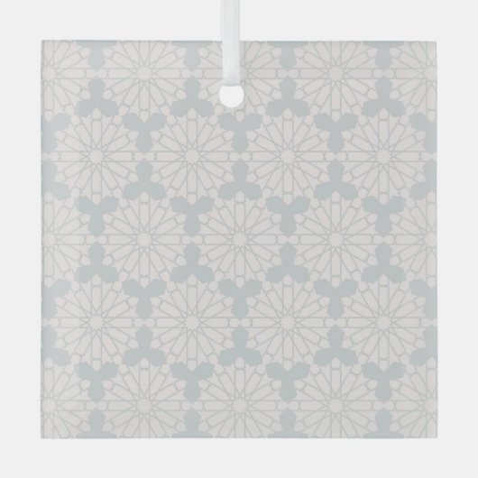Islamitisch geometrisch patroon glas ornament (Voorkant)