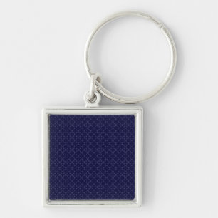 Islamitisch geometrisch patroon in blauw en goud sleutelhanger