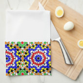Islamitisch geometrisch patroon keukenhanddoek (Quarter Fold)