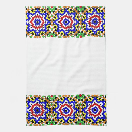 Islamitisch geometrisch patroon keukenhanddoek (Verticaal)