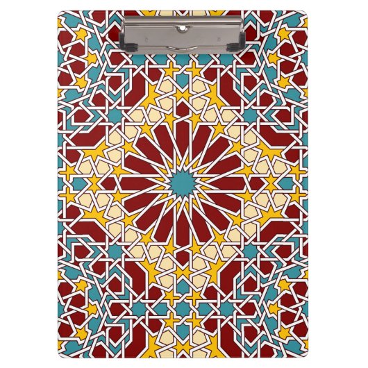 Islamitisch geometrisch patroon klembord (Voorkant)