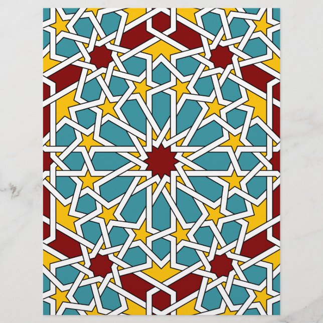 Islamitisch geometrisch patroon Letterhead (Voorkant)