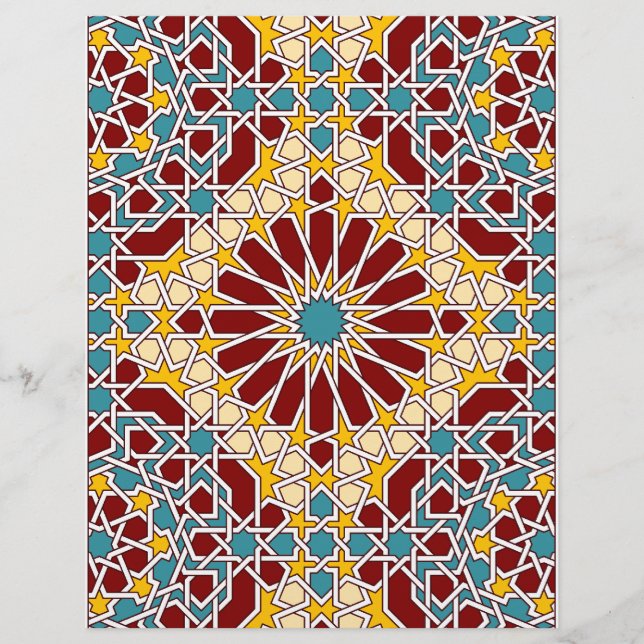 Islamitisch geometrisch patroon Letterhead (Voorkant)