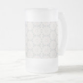 Islamitisch geometrisch patroon matglas bierpul (Voorkant rechts)