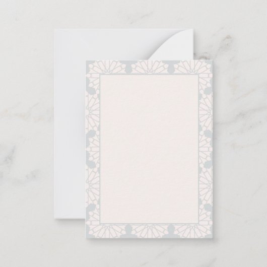 Islamitisch geometrisch patroon notitiekaartje (Achterkant)