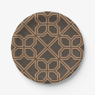 Islamitisch Geometrisch Patroon Ontwerp  Papieren Bordje