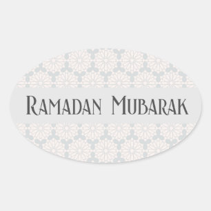 Islamitisch geometrisch patroon ovale sticker