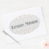 Islamitisch geometrisch patroon ovale sticker (Envelop)